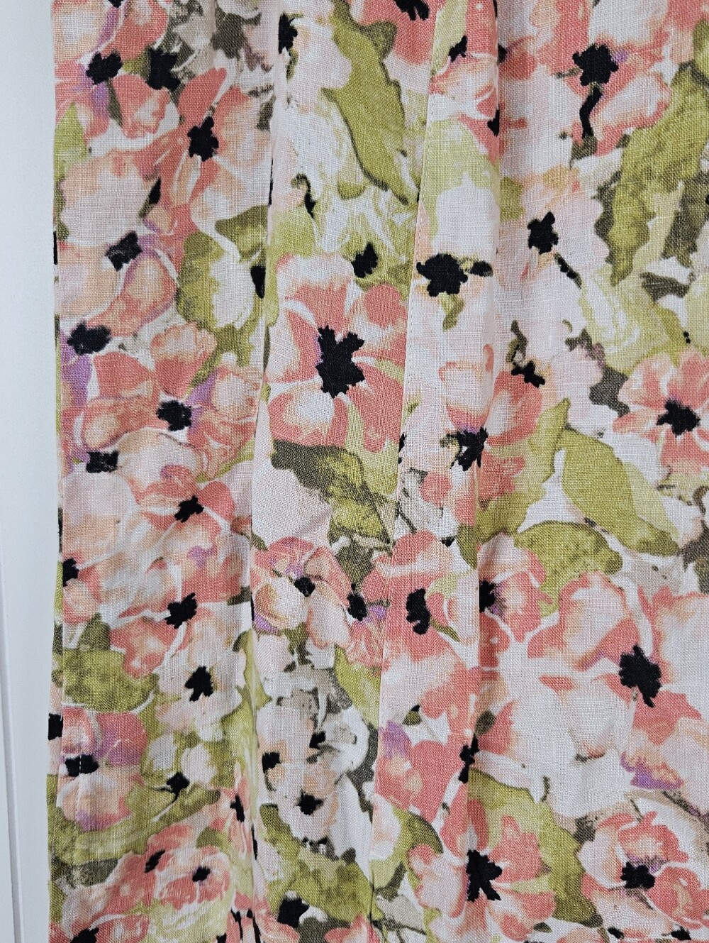 J Jill Linen Shift Dress Floral Sleeveless Pockets Watercolor Womens M Coastal - Picture 3 of 11